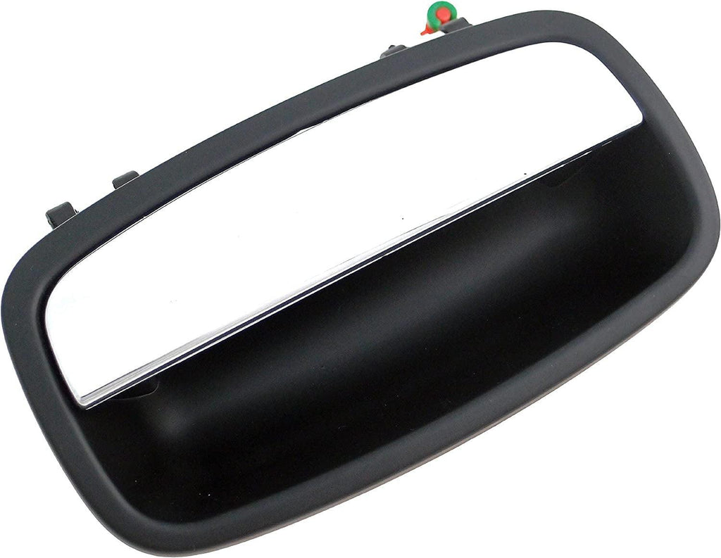 83595 Rear Driver Side Exterior Door Handle Compatible with Select Kia Models, Chrome Lever and Black Housing