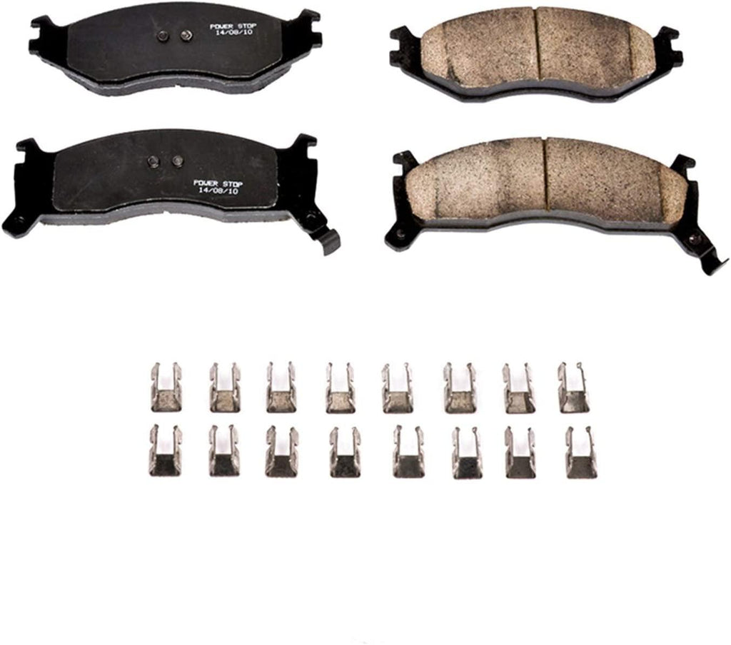 17-521, Z17 Front Ceramic Brake Pads with Hardware