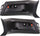 Interior Door Handles Set of 2 Front Left and Right Side Plastic Black W/Door Lock Button Compatible with Pontiac G8