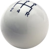 1630008 White 5-Speed Classic Shifter Knob