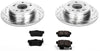 K5399 Rear Z23 Carbon Fiber Brake Pads with Drilled & Slotted Brake Rotors Kit