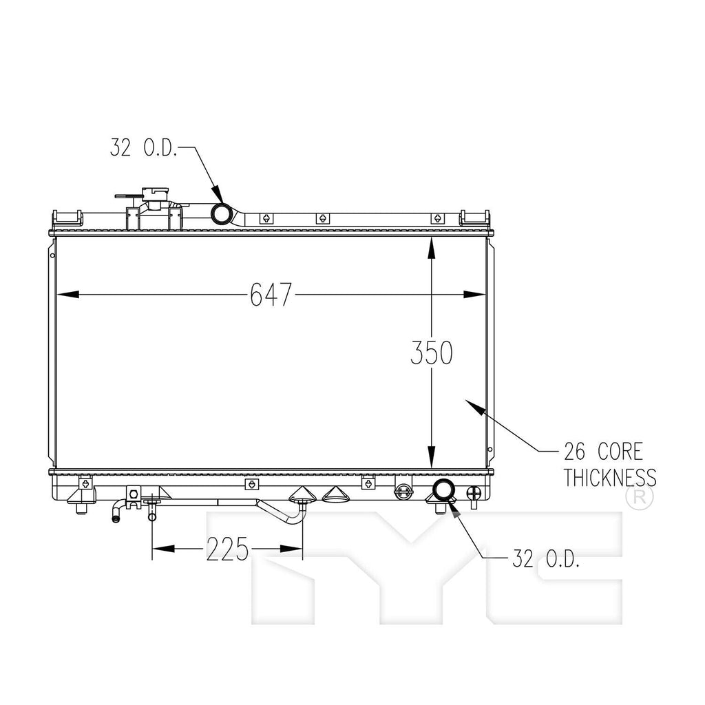TYC Radiator for 1994-1999 Celica 1575