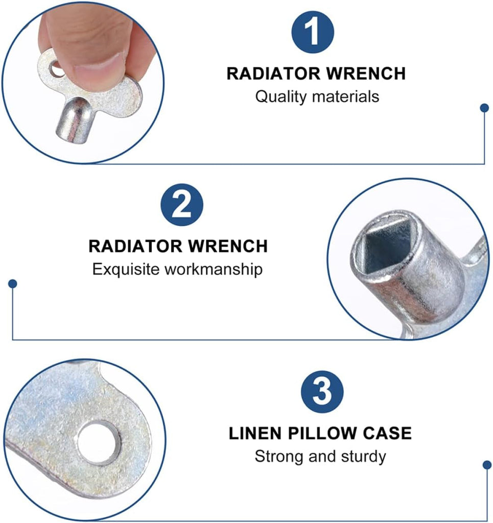 Pipe Wrench Pipe Wrench Pipe Wrench 12 Pcs Key Square Air Valve Practical Tap Plumbing Radiator Bleed Vent Tools Faucet Accessories Hole Socket Kno Bleeding Keys Lock Wrench Premium Wrenches