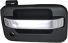 Front Exterior Door Handle Set of 2 Compatible with 2004-2015 Ford F-150, Fits 2006-2008 Lincoln Mark LT Black Bezel with Chrome Lever Driver and Passenger Side