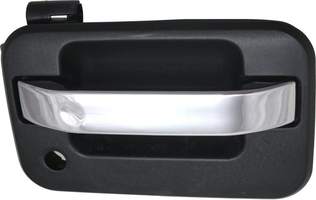 Front Exterior Door Handle Set of 2 Compatible with 2004-2015 Ford F-150, Fits 2006-2008 Lincoln Mark LT Black Bezel with Chrome Lever Driver and Passenger Side