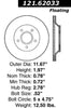 Centric Rear Disc Brake Rotor for Camaro, Firebird (121.62033)