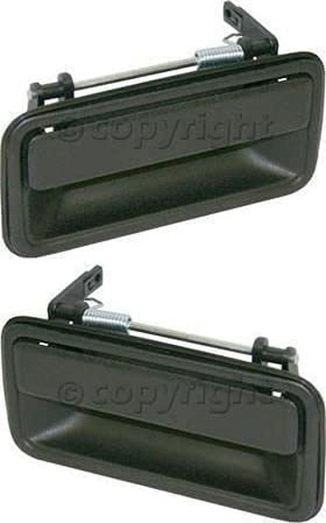 Rear Exterior Door Handle Set of 2 Compatible with 1992-1994 Chevrolet Blazer, Fits 1992-1999 Chevrolet C1500 Suburban Textured Black, Metal Driver and Passenger Side