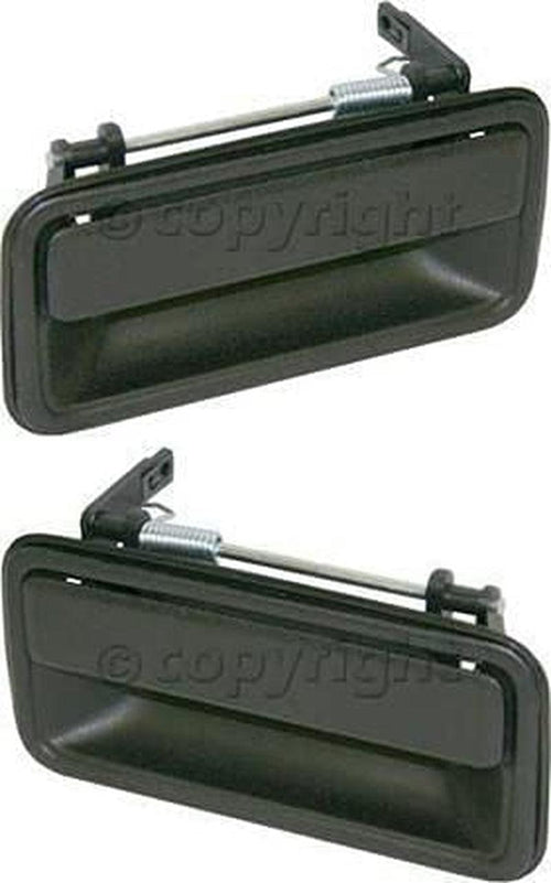 Rear Exterior Door Handle Set of 2 Compatible with 1992-1994 Chevrolet Blazer, Fits 1992-1999 Chevrolet C1500 Suburban Textured Black, Metal Driver and Passenger Side