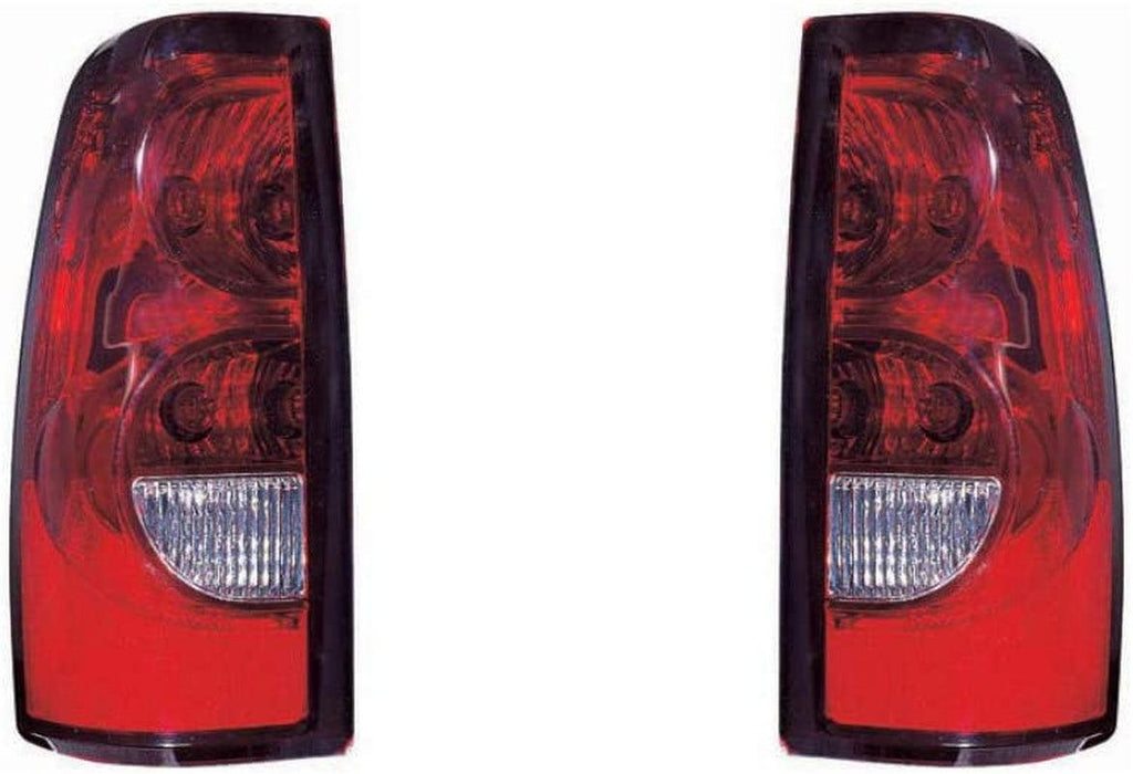 For Chevy Silverado 1500/2500 Series/3500 Single R/Wheel Tail Light 2004-2006 Driver and Passenger Side Pair Fleetside Dark Trim CAPA Certified | GM2800174 | GM2801174 | 15844157 | 15844156