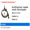 Rear ABS Speed Sensor - Compatible with 2003 - 2006 Ford Expedition 2004 2005