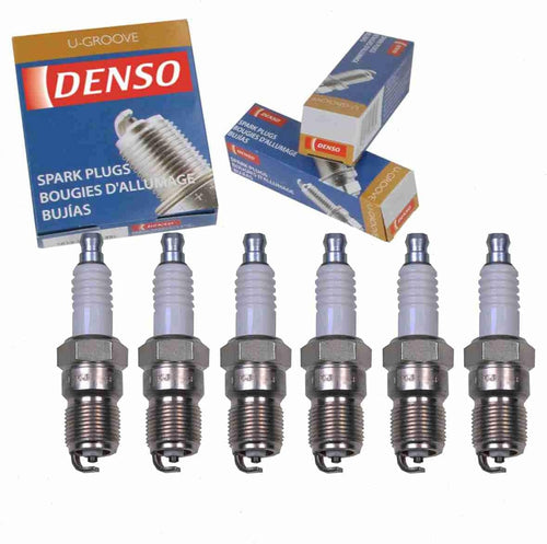 6 Pc DENSO Standard U-Groove Spark Plugs Compatible with Chevrolet Monte Carlo 3.1L 3.4L 3.8L V6 1995-2003