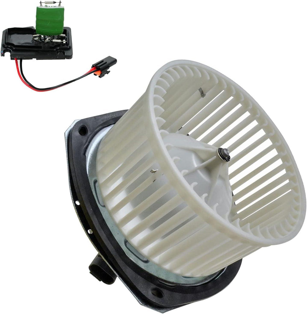 A/C Heater Blower Motor W/Fan Cage & Resistor Kit Compatible with Buick Chevy Olds Pontiac