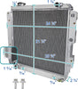 3 Core/Row Light Aluminum Performance Cooling Race Radiator Compatible with Jeep Wrangler Tj/Yj 1987-2006