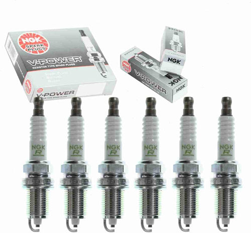 6 Pc NGK V-Power Spark Plugs Compatible with Honda Odyssey 3.5L V6 1999-2004