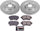 K7431 Rear Z23 Carbon Fiber Brake Pads with Drilled & Slotted Brake Rotors Kit