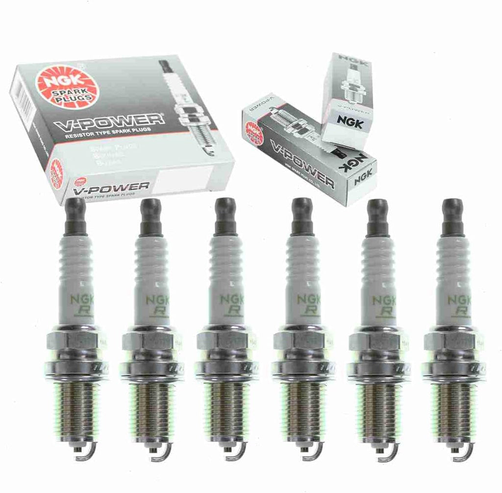 6 Pc NGK V-Power Spark Plugs Compatible with Kia Sorento 3.3L 3.5L 3.8L V6 2003-2009
