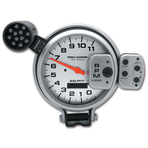 5 in. TACHOMETER 0-11000 RPM PRO-STOCK PEDESTAL W/ SUPER LITE & PEAK MEM ULTRA-LITE - greatparts