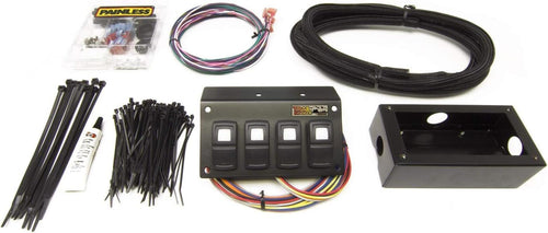 Painless Performance 57109 Trail Rocker 4-Switch Panel, Flange or Underdash Mount