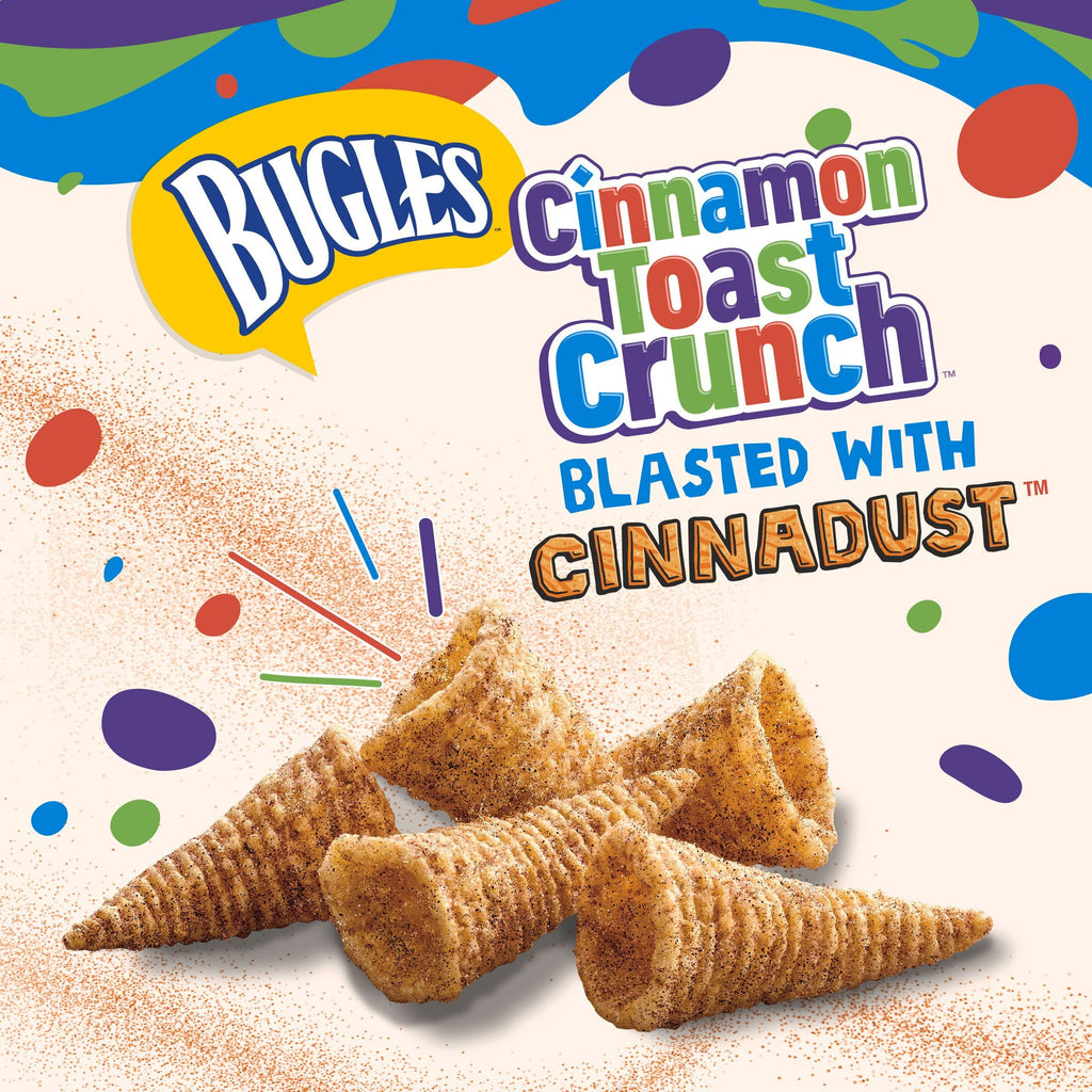 Bugles Cinnamon Toast Crunch Crispy Corn Snacks, 30 OZ