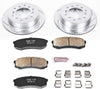 K5875 Rear Z23 Carbon Fiber Brake Pads with Drilled & Slotted Brake Rotors Kit