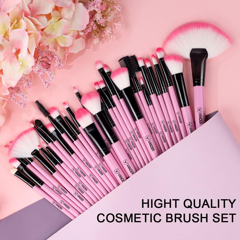 Makeup Brushes,  32Pcs Professional Soft Synthetic Kabuki Cosmetic Eyebrow Shadow Makeup Brush Set Kit