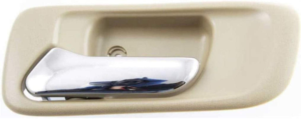 for Honda Accord Interior Door Handle Rear, Driver Side Beige Bezel with Chrome Lever (1998-2002) | Trim:All Submodels | HO1352103 | 72660S84A01ZC