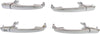 Exterior Front Door Handle Compatible with Ford Fusion 2006-2012 Set Set of 4 (RH and LH) All Chrome Plastic (And Rear)