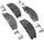 Silver 14D1611CH Ceramic Front Disc Brake Pad Set with Hardware