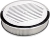 15820 14" round Polished Ball Milled Billet Air Cleaner
