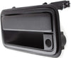 Front Exterior Door Handle Set of 2 Compatible with 1995-1999 Chevrolet C1500, Fits 1995-1999 Chevrolet C1500 Suburban Textured Black, Plastic Bezel, Metal Lever Driver Side