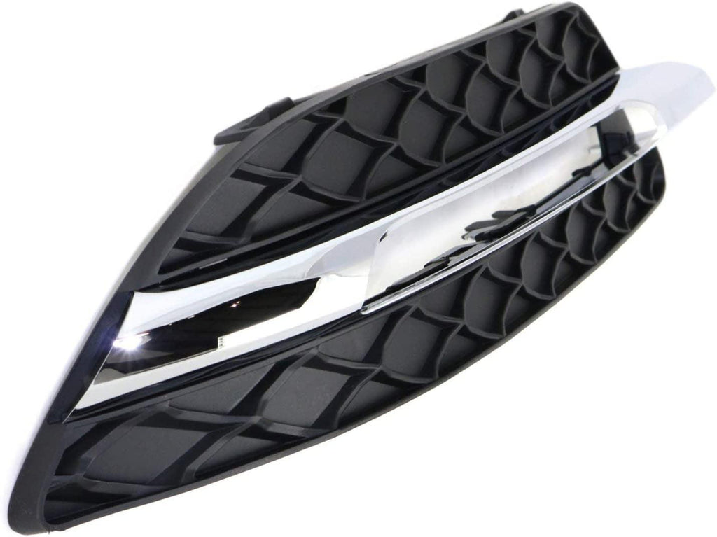 Front Fog Lamp Molding Compatible with 2012-2014 Mercedes Benz C300, Mercedes Benz C250 Set of 2 Passenger and Driver Side Primed Sedan