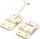 013-084 3-1/2" Colonial White T-Style Door Holdback - Set of 1