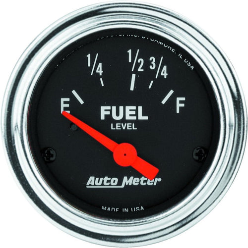 2518 Traditional Chrome Electric Fuel Level Gauge, 2 1/16