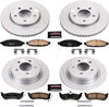 CRK2838 Coated Brake Rotor & Ceramic Brake Pads- Front & Rear