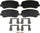Gold 17D1623CH Ceramic Front Disc Brake Pad Set