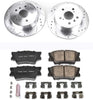 K3068 Rear Z23 Carbon Fiber Brake Pads with Drilled & Slotted Brake Rotors Kit