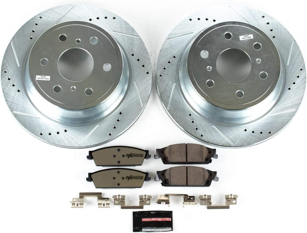 K6562-36 Rear Z36 Truck & Tow Brake Kit, Carbon Fiber Ceramic Brake Pads and Drilled/Slotted Brake Rotors