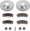 K1714-26 Front Z26 Carbon Fiber Brake Pads with Drilled & Slotted Brake Rotors Kit