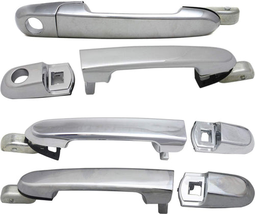Front and Rear, Driver and Passenger Side Exterior Door Handle SET Compatible with 2006-2011 Hyundai Accent