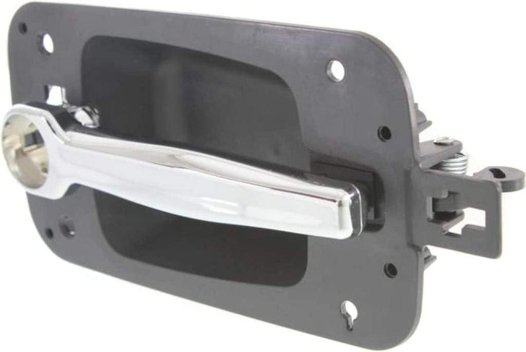 for International 4300 Exterior Door Handle Front, Driver Side Black Bezel with Chrome Lever (2008-2012) | with Key Hole| Trim: Base