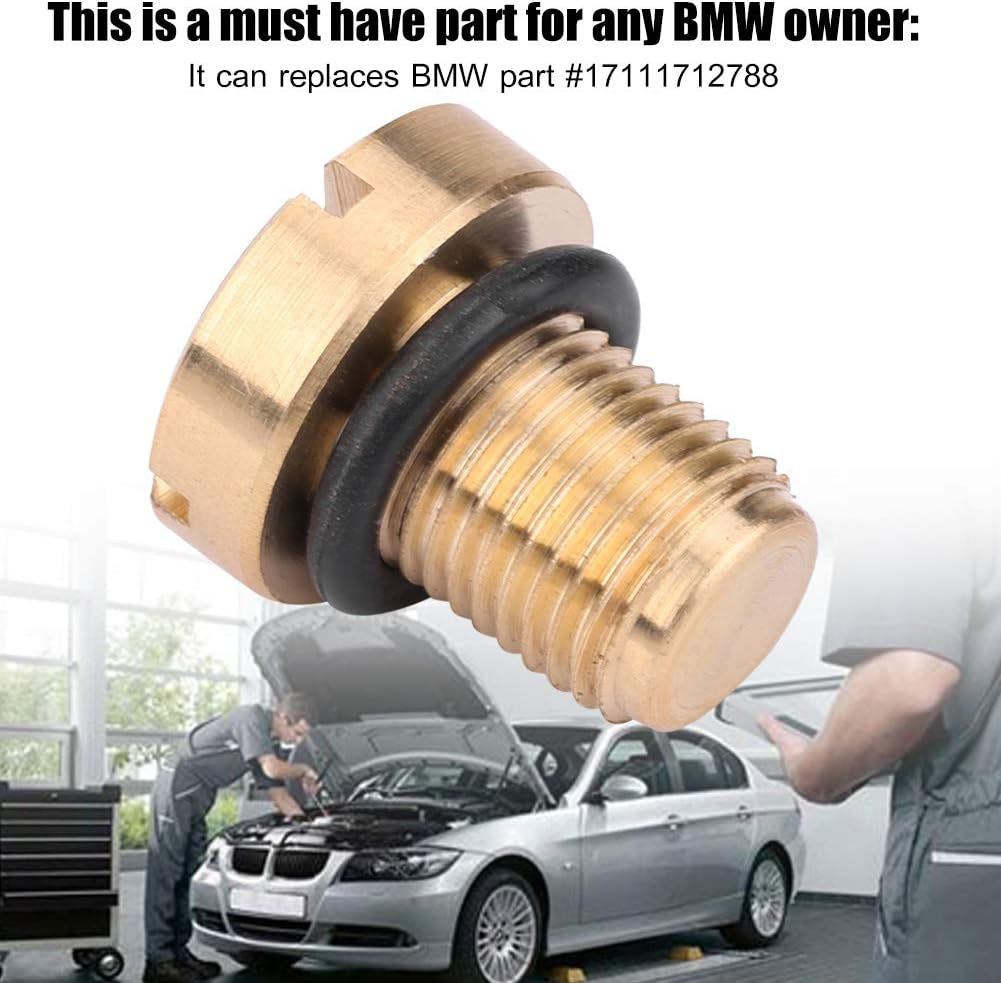 Drain Screw Radiator Expansion Tank and Rubber O Ring Cooled System Adapter for 17111712788