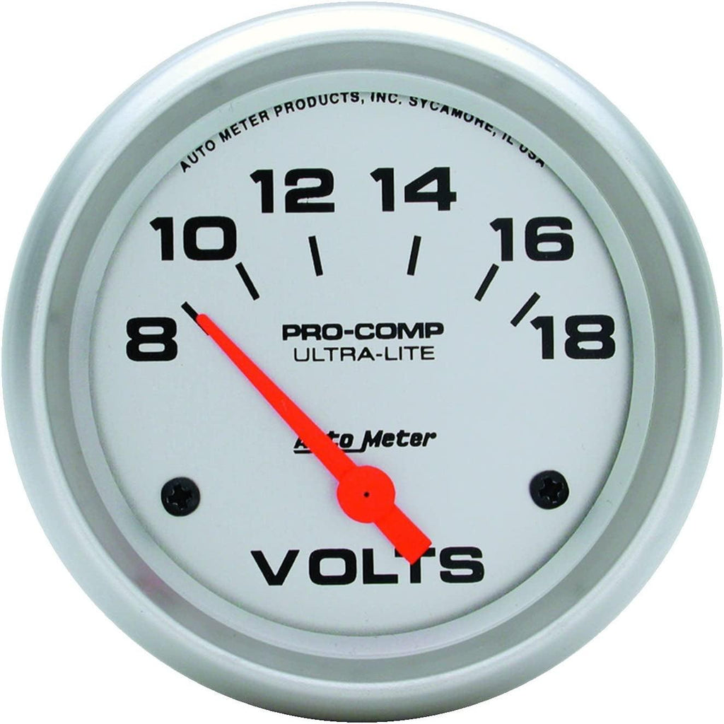 4491 Ultra-Lite Electric Voltmeter Gauge Regular, 2.625 In.