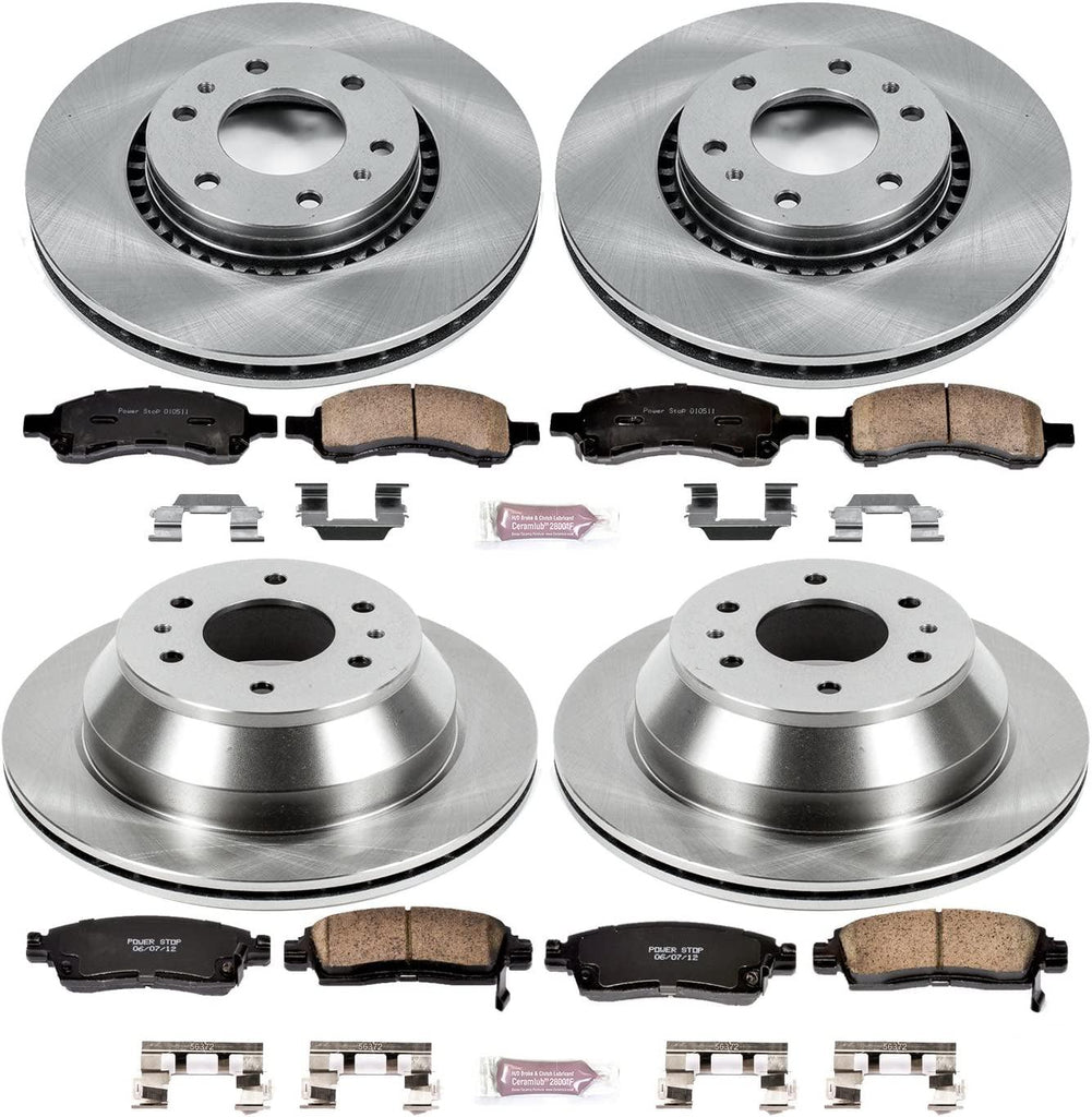 KOE2060 Autospecialty Front and Rear Replacement Brake Kit-Oe Brake Rotors & Ceramic Brake Pads