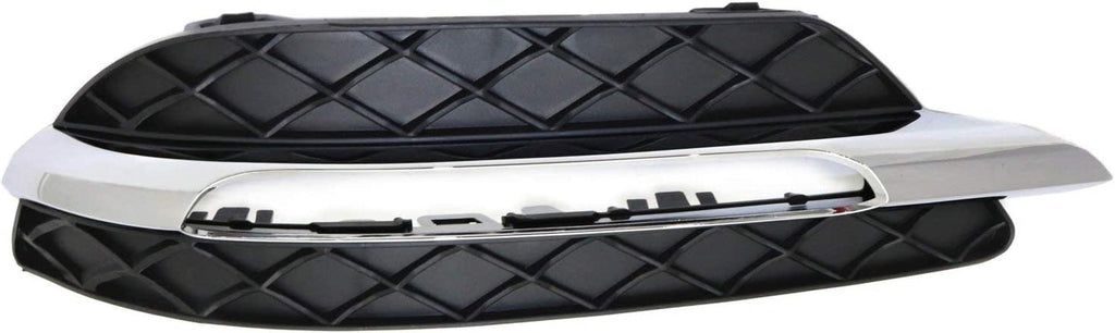 Front Fog Lamp Molding Compatible with 2012-2014 Mercedes Benz C300, Mercedes Benz C250 Set of 2 Passenger and Driver Side Primed Sedan