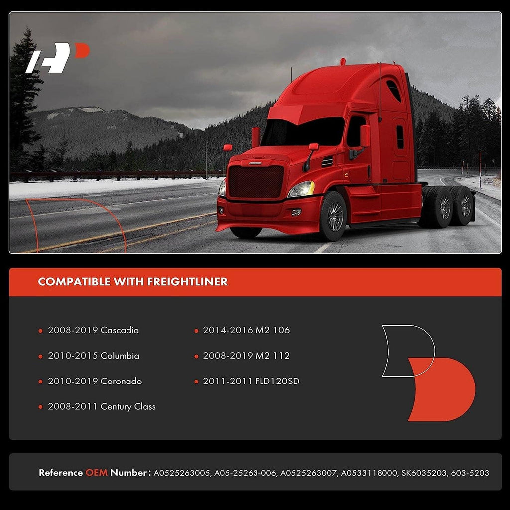 A-Premium Engine Coolant Recovey Reservoir Tank [W/ Cap & Sensor] Compatible with Freightliner Vehicles 2008-2019 for Cascadia, Century Class, Columbia, Coronado, M2 106, M2 112, Replace # 525263005