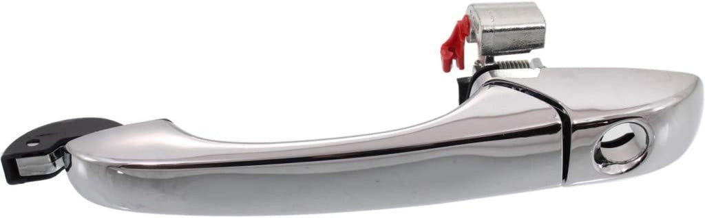 Compatible with Chrysler Town & Country Exterior Door Handle 2008-2016 Driver Side | Front Chrome | with Key Hole | Trim: All Submodels | CH1310150 | 4589657AB