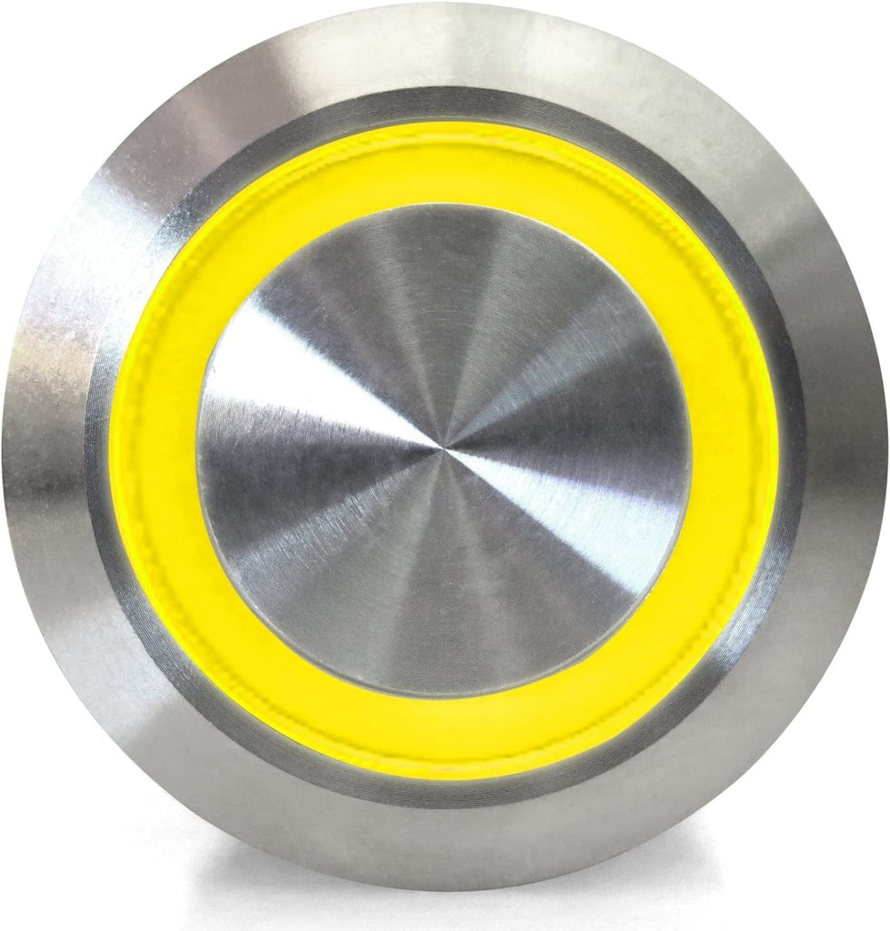 Keep It Clean  22Mm Latching Billet Button with LED Red/Yellow Ring