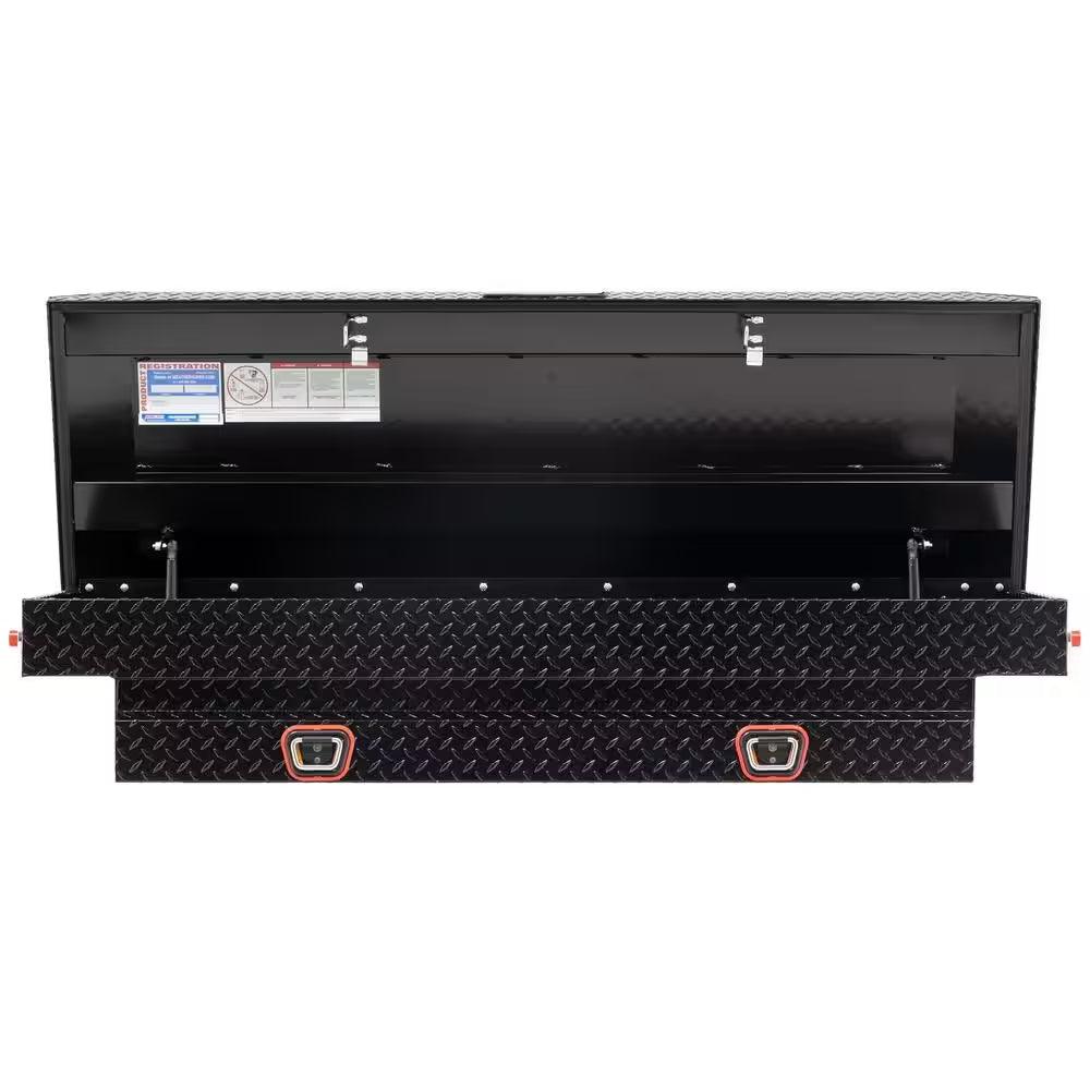 62.5 In. Gloss Black Aluminum Compact Truck Tool Box