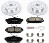 K6319 Front Z23 Carbon Fiber Brake Pads with Drilled & Slotted Brake Rotors Kit