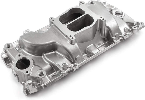 1-147-017 Fits Chevy BBC 454 Oval Port Lowrise Intake Manifold [Polished]